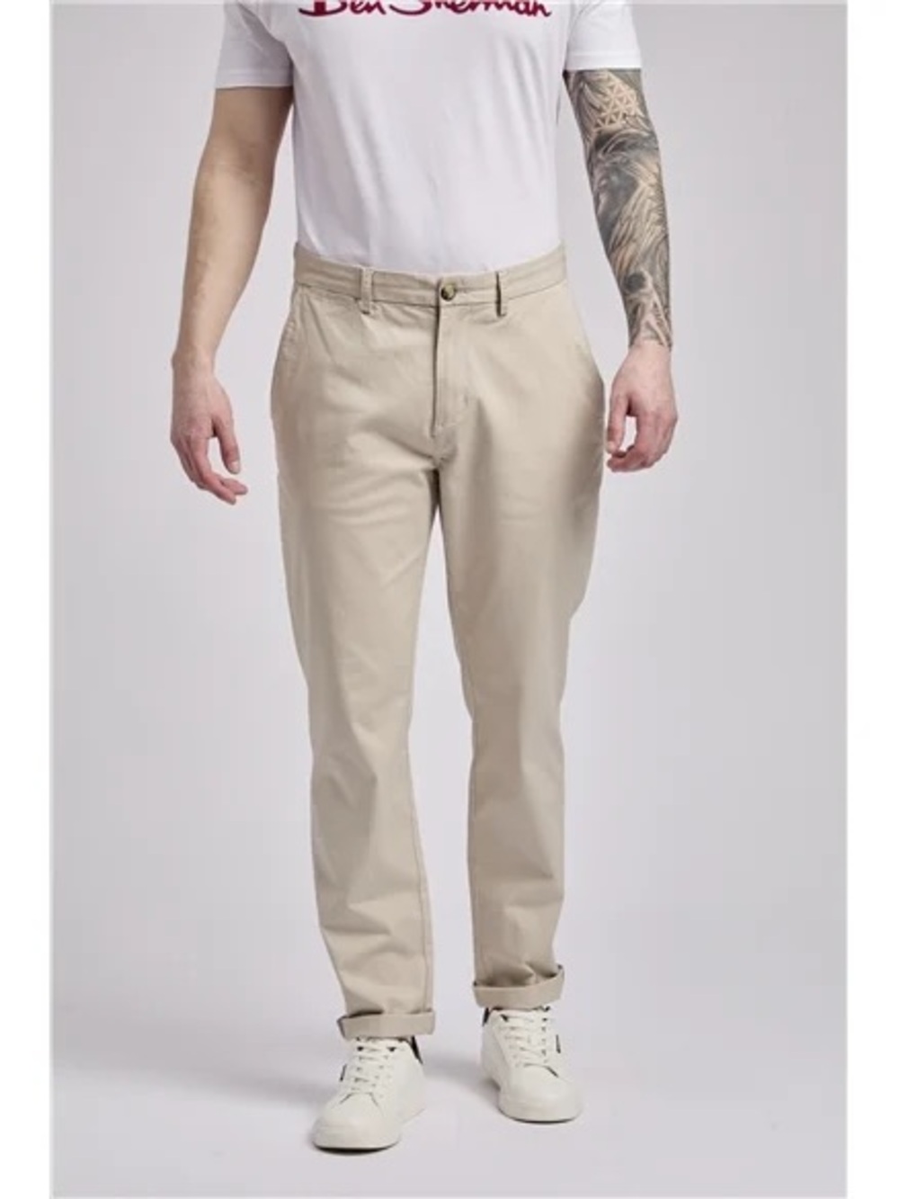 Ben Sherman Signature Slim Stretch Chino in Khaki